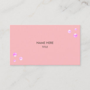 Elegant Pink Dots on Pink Business Card