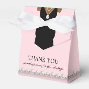 Elegant Pink Ethnic Tiffany Princess Baby Shower Favor Boxes