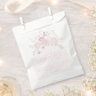 Elegant Pink Fancy One 1st Birthday Party Favor Bag