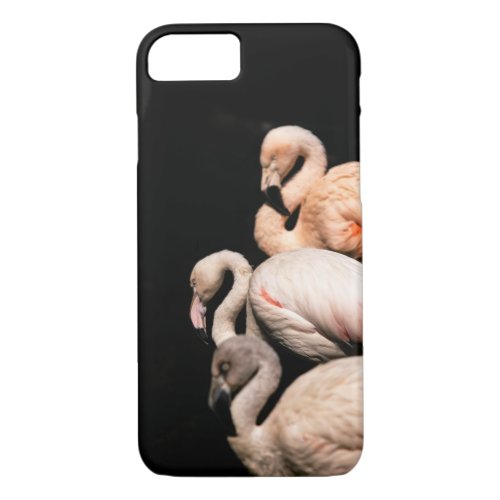 Elegant pink flamingo iPhone 87 case