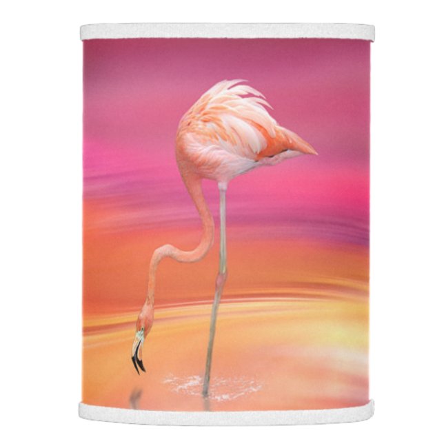 Elegant Pink Flamingo Surreal Pastels Lamp Shade (Right)
