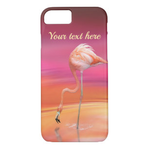 Elegant Pink Flamingo Surreal Pastels Personalize iPhone 8/7 Case