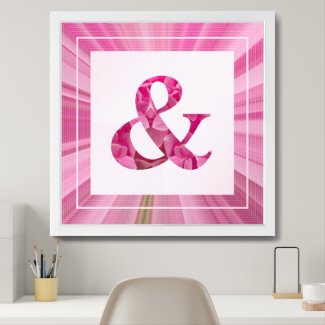 Elegant Pink Floral Ampersand & Tiered Framing