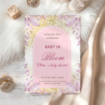 Elegant Pink Floral Baby Shower