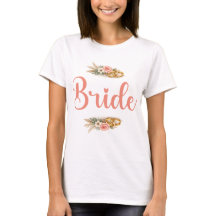 Elegant Pink Floral Boho Bride Fiance Gift