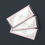 Elegant Pink Floral Bridal Shower  Hershey Bar Favors<br><div class="desc">These chocolate bar wedding favors are elegant and modern, perfect for bridal shower or wedding. Part of our Elegant Pink Floral Bridal Shower suite. They feature a floral bouquet of soft, watercolor roses in shades of blush pink, peach, and white, with lush green botanical leaves in shades of love and...</div>