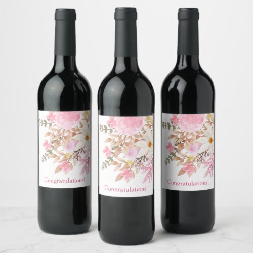 Elegant Pink Floral Celebration Food and Beverage