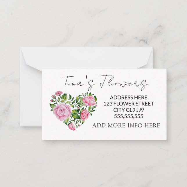 Elegant pink floral design Thank you  Note Card (Front)