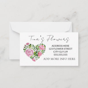 Elegant pink floral design Thank you  Note Card