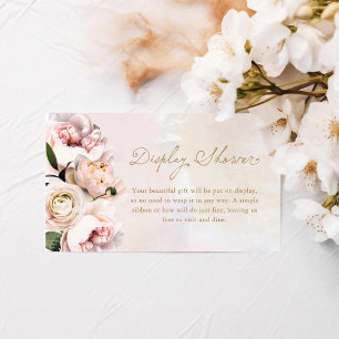 Elegant Pink Floral Display Shower Enclosure Card