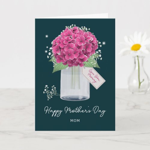 Elegant Pink Floral Happy Mothers Day Card