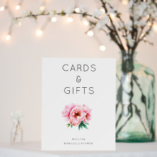 Elegant Pink Floral Illustration Foam Board