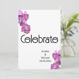 Elegant Pink Floral Invitation