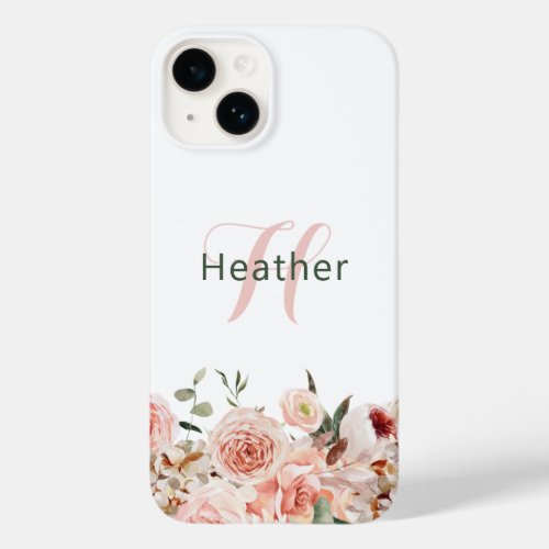 Elegant Pink Floral iPhone  iPad case