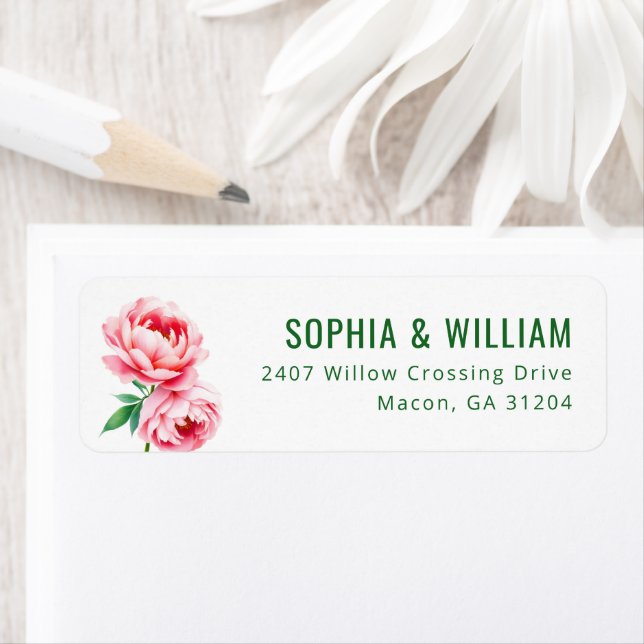 Elegant Pink Floral Label (Insitu)