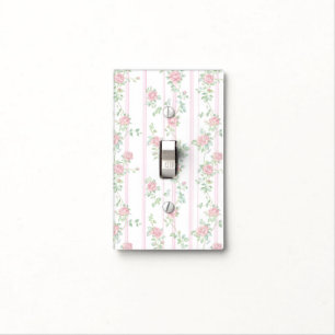 Elegant Pink Floral Light Switch Cover