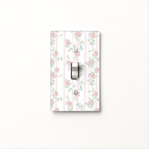 Elegant Pink Floral Light Switch Cover