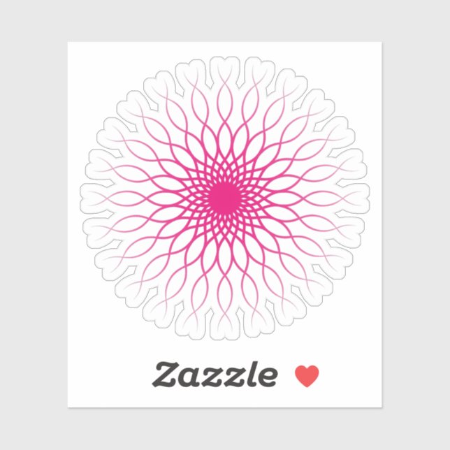 Elegant Pink floral Mandala Sticker (Sheet)