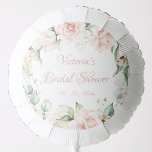 Elegant Pink Floral Modern Bridal Shower Balloon