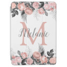 Elegant Pink Floral Monogram iPad Air Cover Elegant Pink Floral Monogram iPad Air Cover