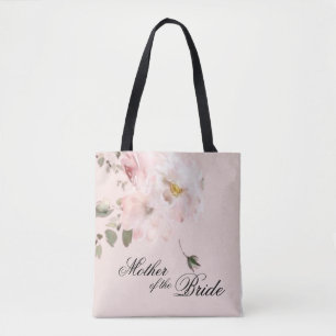 Elegant Pink Floral Mother of the Bride Tote Bag