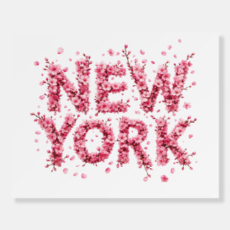 Elegant Pink Floral New York City Custom Foam Boar Board
