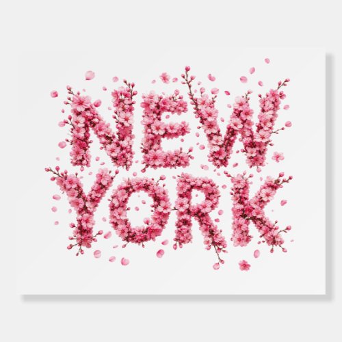 Elegant Pink Floral New York City Custom Foam Boar Board
