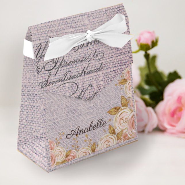 Elegant Pink Floral Paris Party Favor Boxes (Creator Uploaded)