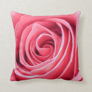 Elegant Pink Floral Petals Throw Pillow