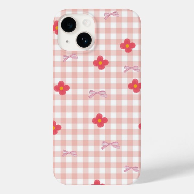 Elegant Pink Floral Phone Case (Back)