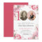 Elegant Pink Floral Photo 100th Birthday Party