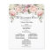 Elegant Pink Floral Quinceanera Program