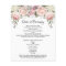 Elegant Pink Floral Quinceanera Program