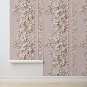 Elegant Pink Floral Wallpaper