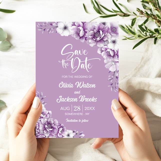 Elegant Pink Floral Wedding Save the Date Invitation (Creator Uploaded)