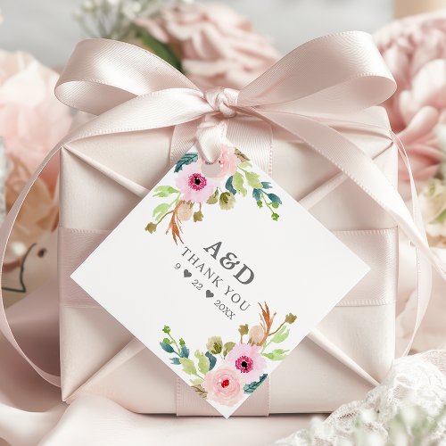 Wedding Favor Tags 17 Elegant Pink Floral Wedding Thank You Favor Tags