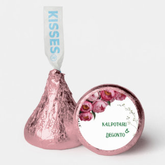 Elegant Pink Floral Wedding Welcome Sign  Hershey®'s Kisses®