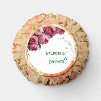 Elegant Pink Floral Wedding Welcome Sign  Reese's Peanut Butter Cups