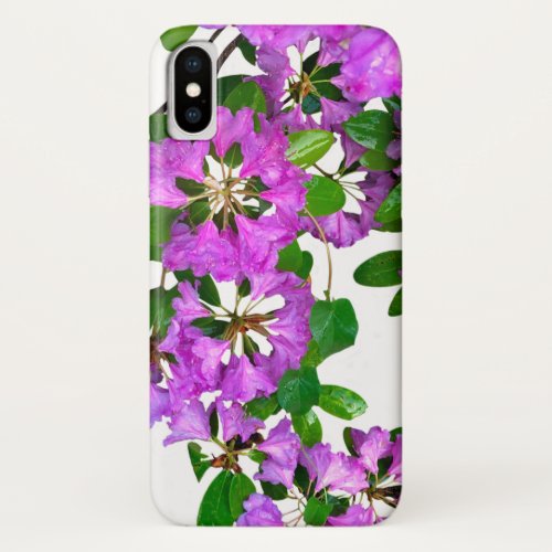 Elegant pink florals pink azaleas pink flowers iPhone x case