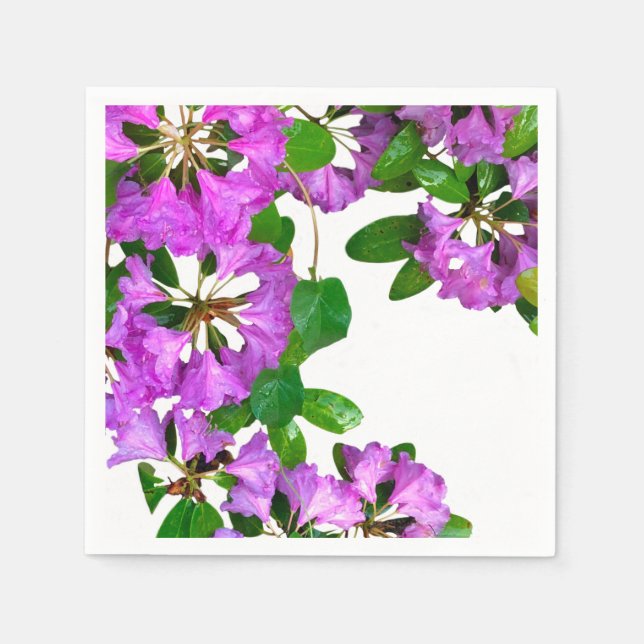 Elegant pink florals pink azaleas pink flowers napkins (Front)