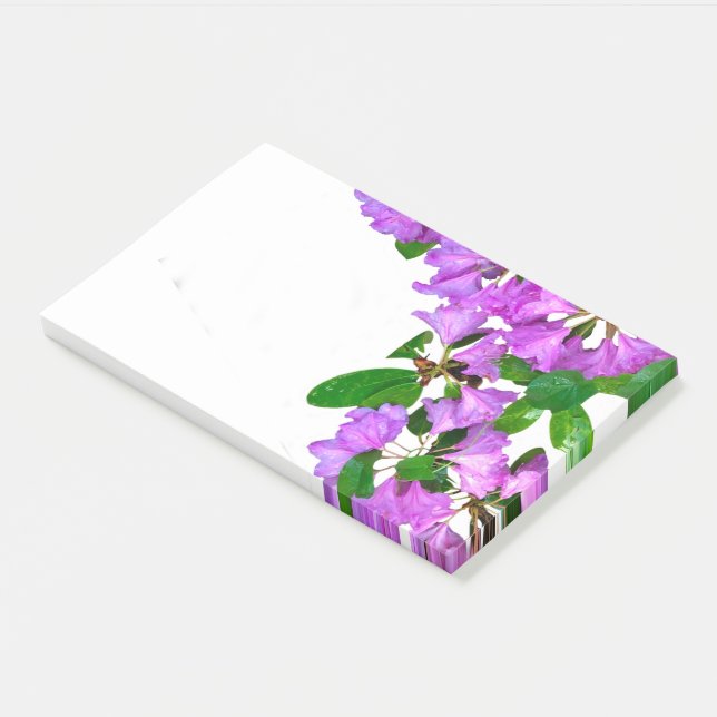 Elegant pink florals pink azaleas pink flowers post-it notes (Angled)