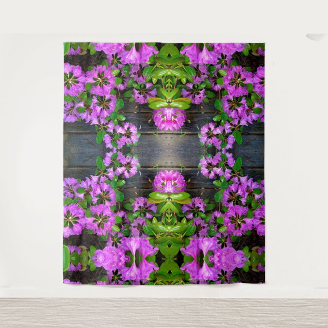 Elegant pink florals pink azaleas pink flowers tapestry (Front)