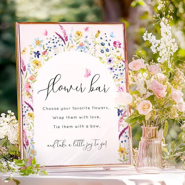 Elegant Pink Flower Bar Sign (Creator Uploaded)