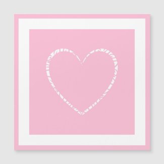 Elegant Pink Flower, Framed Valentine's Card