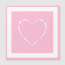 Elegant Pink Flower, Framed Valentine's Card