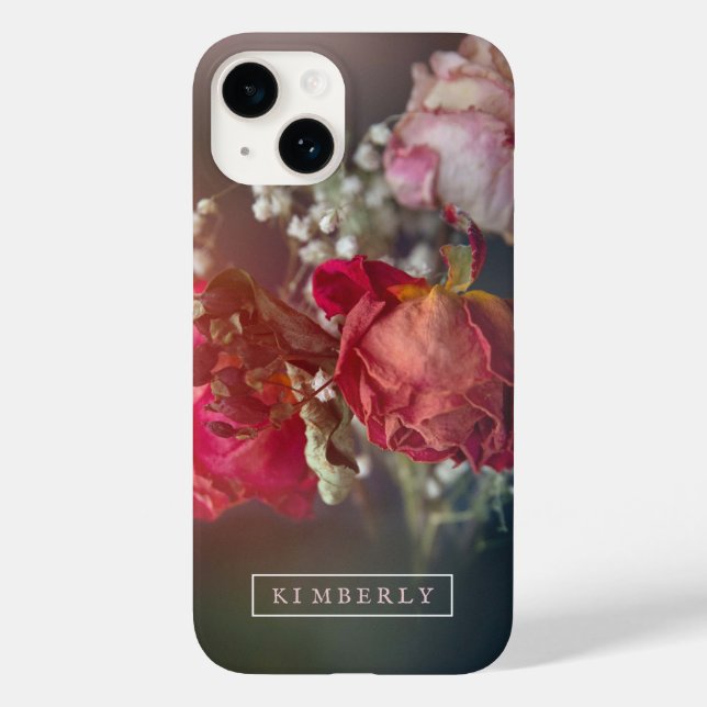 Elegant Pink Flowers Custom iPhone Case (Back)