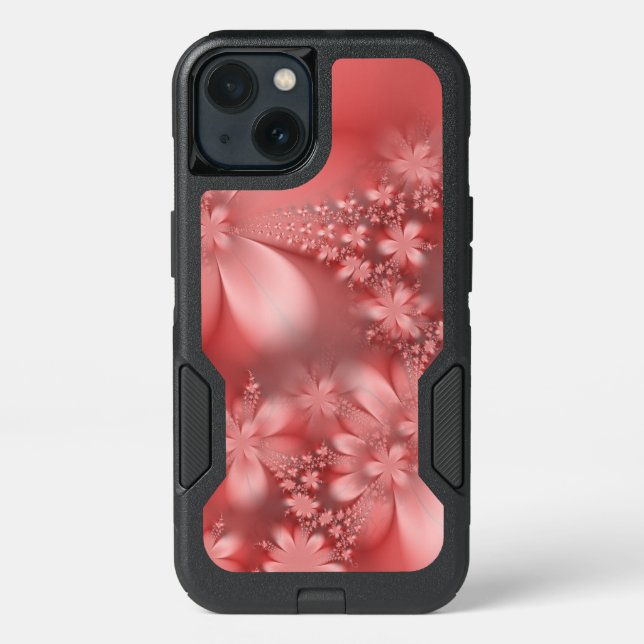 Elegant Pink Flowers Floral Puce Otterbox iPhone Case (Back)