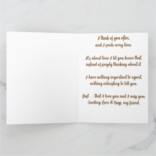 Elegant Pink Flowers Thinking of You Folded Card