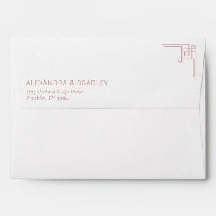 Elegant Pink Geometric Logo Envelope