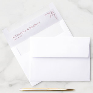 Elegant Pink Geometric Minimalist Envelope Liner